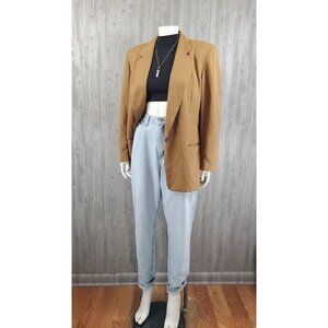 90s Mom Jeans Ankle Jeans High Waisted Tapered Leg Denim Relaxed Blue Vintage M